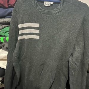 adidas Men's Dark Gray Crewneck Sweater